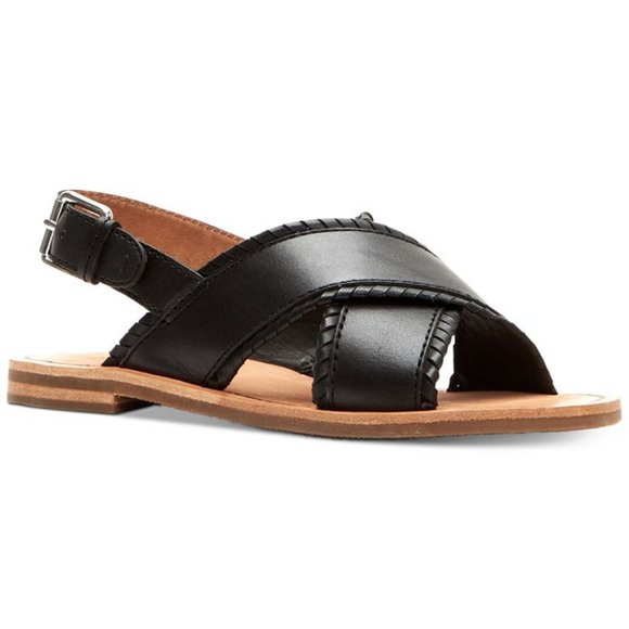 Frye Shoes - Frye Black Leather Sandals - Style Robin Feather